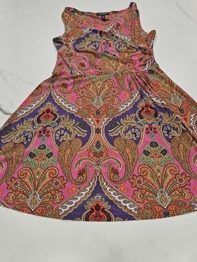 Lauren Ralph Lauren Petite Pink Paisley Print Dress